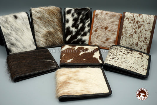 Cowhide wallets | Hair on real leather purses | 100% Natural cow skin wallets | Handmade original leather purses  | Unisex leather wallets for men and women