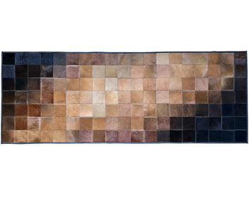 Cowhide Patchwork Area Rug - 100% Natural Hair on Leather Carpet - Cow Hide Leather Home Décor Rug (BLCPR54)