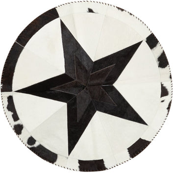 Cowhide Patchwork Area Rug - 100% Natural Hair on Leather Carpet - Cow Hide Leather Home Décor Rug (BLCPR130)
