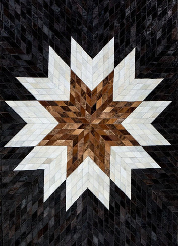 HANDMADE 100% Natural COWHIDE RUG | Patchwork Cowhide Area Rug | Real Cowhide Hallway Runner | Hair on Leather Cowhide Carpet | PR4