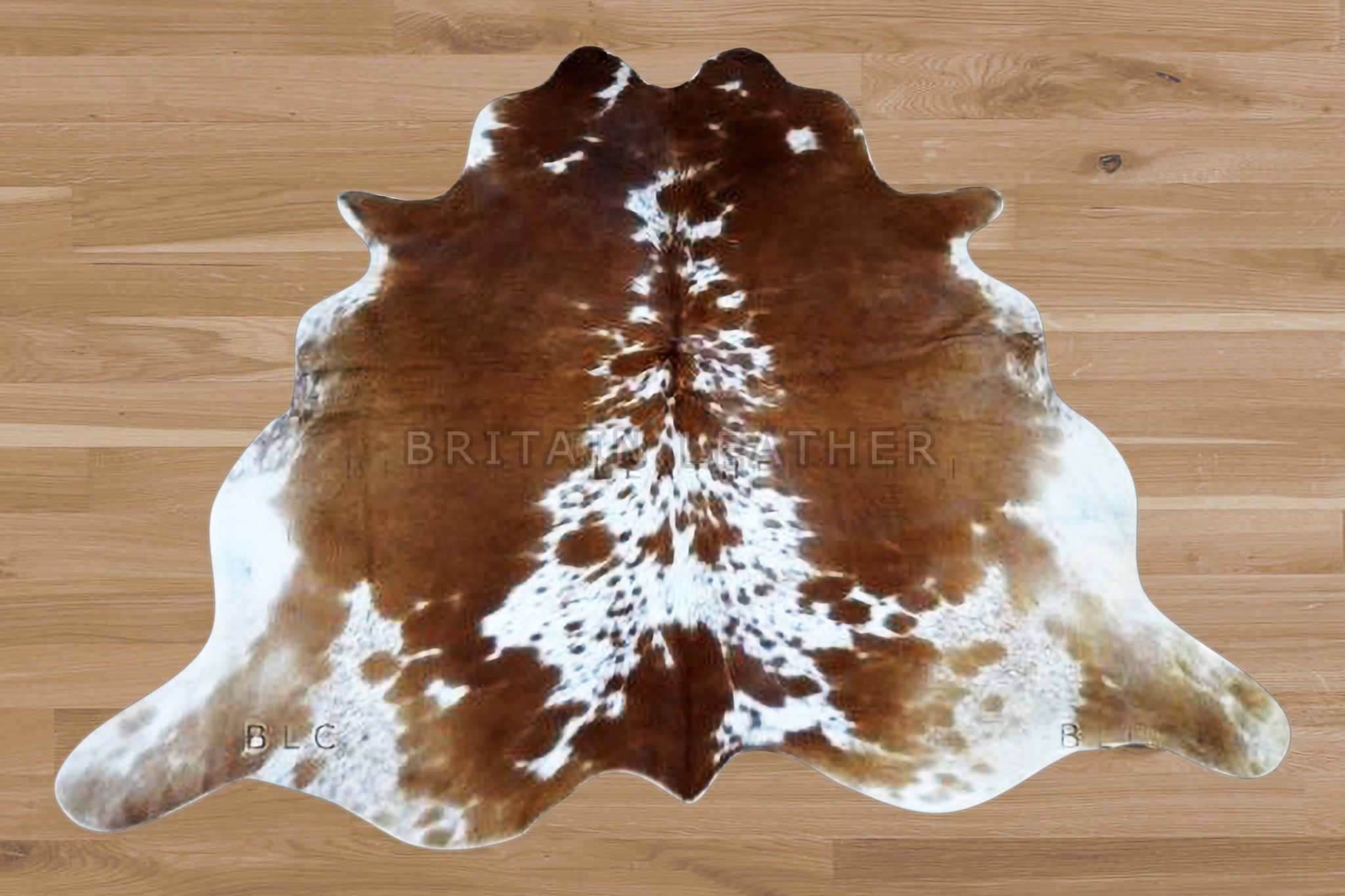 Natural Cowhide Area Rug - Real Hair on Cow hide Leather Rug - Soft Smooth Cow Skin Fur Rug ( 68" X 73" ) - SAME AS PIC