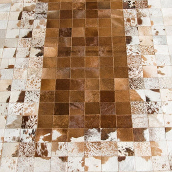 HANDMADE 100% Natural COWHIDE RUG | Patchwork Cowhide Area Rug | Real Cowhide Hallway Runner | Hair on Leather Cowhide Carpet | PR30