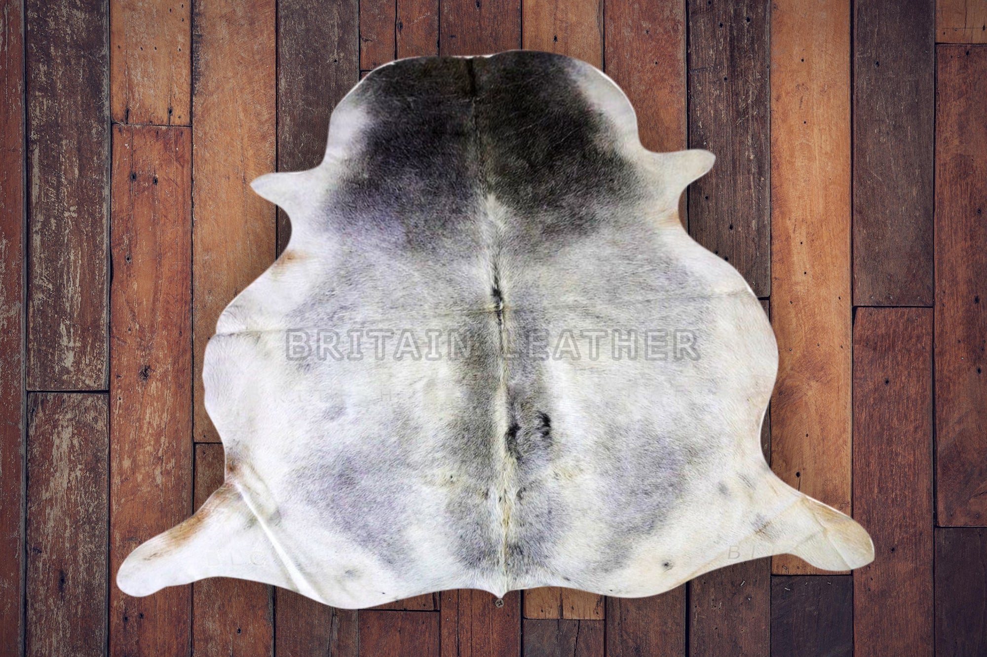 Natural Cowhide Area Rug - Real Hair on Cow hide Leather Rug - Soft Smooth Cow Skin Fur Rug ( 65" X 68" ) - SAME AS PIC