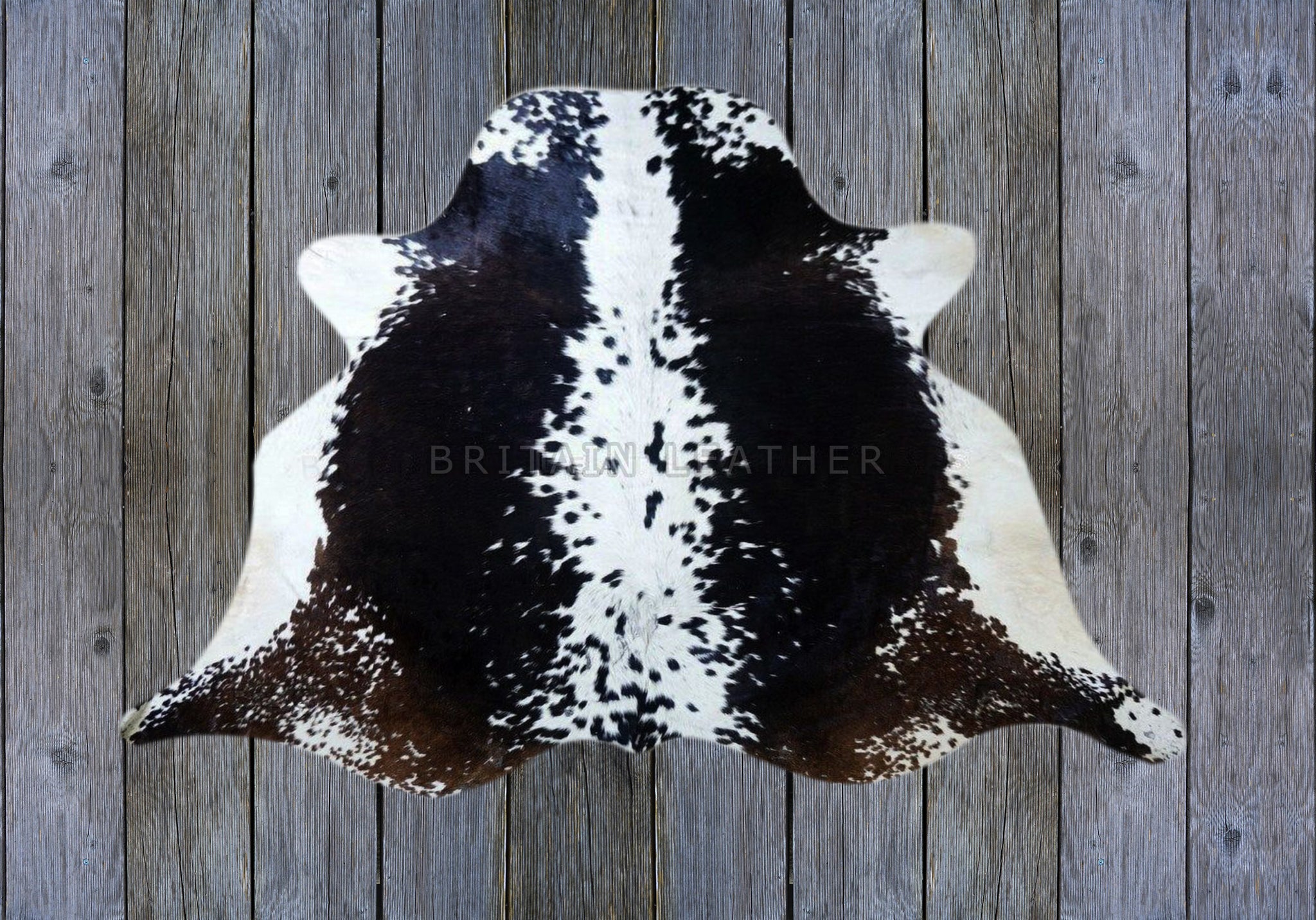 Natural Cowhide Area Rug - Real Hair on Cow hide Leather Rug - Soft Smooth Cow Skin Fur Rug ( 54" X 63" ) - SAME AS PIC
