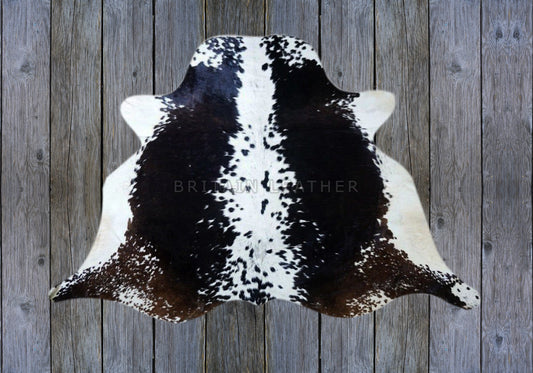 Natural Cowhide Area Rug - Real Hair on Cow hide Leather Rug - Soft Smooth Cow Skin Fur Rug ( 54
