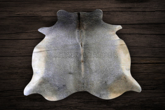 Natural Cowhide Area Rug - Real Hair on Cow hide Leather Rug - Soft Smooth Cow Skin Fur Rug ( 51