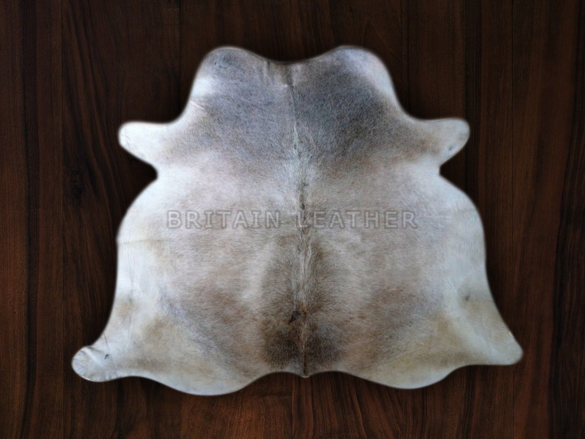 Natural Cowhide Area Rug - Real Hair on Cow hide Leather Rug - Soft Smooth Cow Skin Fur Rug ( 63" X 68" ) - SAME AS PIC