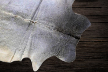 Natural Cowhide Area Rug - Real Hair on Cow hide Leather Rug - Soft Smooth Cow Skin Fur Rug ( 51