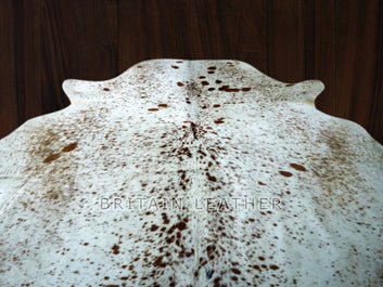 Natural Cowhide Area Rug - Real Hair on Cow hide Leather Rug - Soft Smooth Cow Skin Fur Rug ( 64