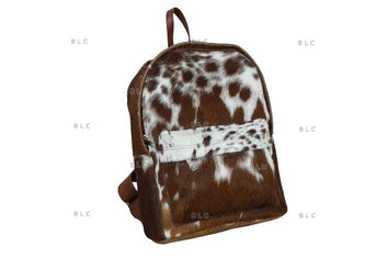 Cowhide Leather Backpack Bag - 100% Natural Hair on Leather Backpack - Shoulder Backpack - Diaper Bag - Gift For Him - Gift For Her