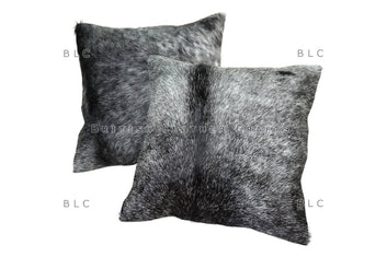 Cowhide Pillow Covers - Natural Hair on Leather Cushion Cases - Silky Smooth Cow Leather Pillow Cases