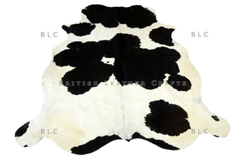 Natural Cowhide Area Rug - Real Hair on Cow hide Leather Rug - Soft Smooth Cow Skin Fur Rug ( 67