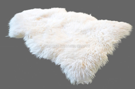 Natural Sheepskin Rug - 100% Real Australian Sheep Skin Fur Rug - Soft Fluffy Comfy Sheep Hide Leather Rug (36