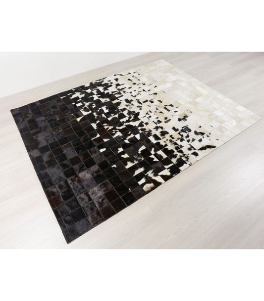 HANDMADE 100% Natural COWHIDE RUG | Patchwork Cowhide Area Rug | Real Cowhide Hallway Runner | Hair on Leather Cowhide Carpet | PR8