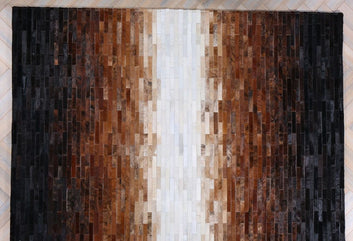 HANDMADE 100% Natural COWHIDE RUG | Patchwork Cowhide Area Rug | Real Cowhide Hallway Runner | Hair on Leather Cowhide Carpet | PR20